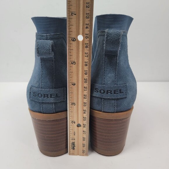 Sorel Cate Chelsea Women's Blue Ankle Boots NL4311-405 US Size 12 - Picture 7 of 9